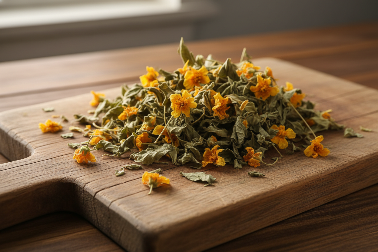 Damiana Kraut und botanisches Pflanzenmaterial
