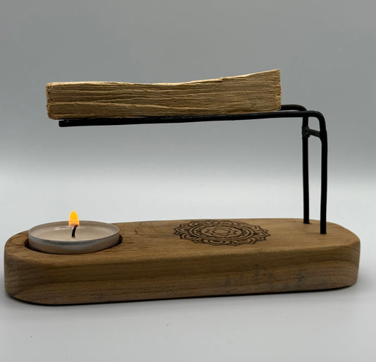 Palo Santo Halter – Teakholz Mandala Design