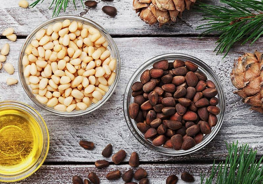 Peeled cedar nuts, wild collection